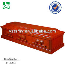 Good quality solid wood red cherry veneer MDF casket